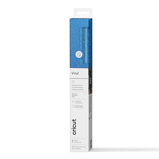 Cricut® Premium Vinyl™ Shimmer, 12" x 48" in Blue | Michaels®